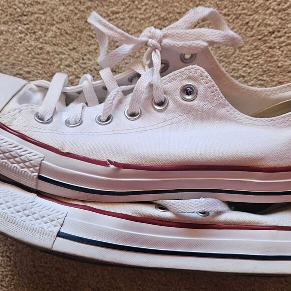 Converse All Star Chuck Taylor style mens 7 women's 9 white sneakers - Picture 5 of 15